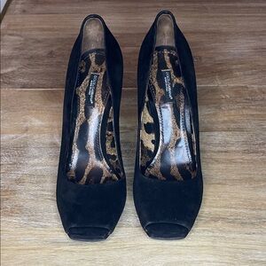 Dolce & Gabbana Black Peep Toe Heels